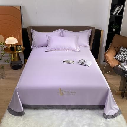 91家纺网 家纺一手货源 找家纺 眠帛家居 2021新款刺绣竹语天丝凉席三件套 刺绣紫