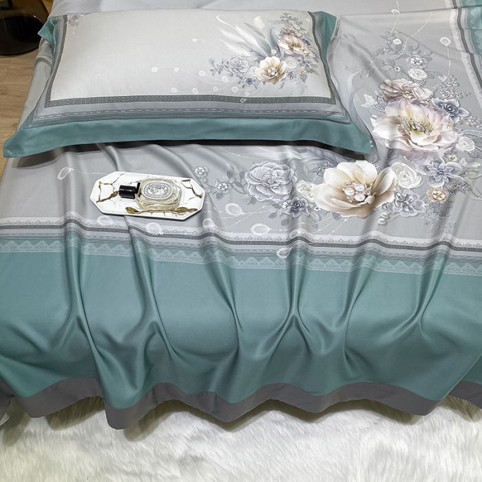 91家纺网 家纺一手货源 找家纺 （总）眠帛家居 2021数码竹语天丝凉席冰丝席空调席三件套