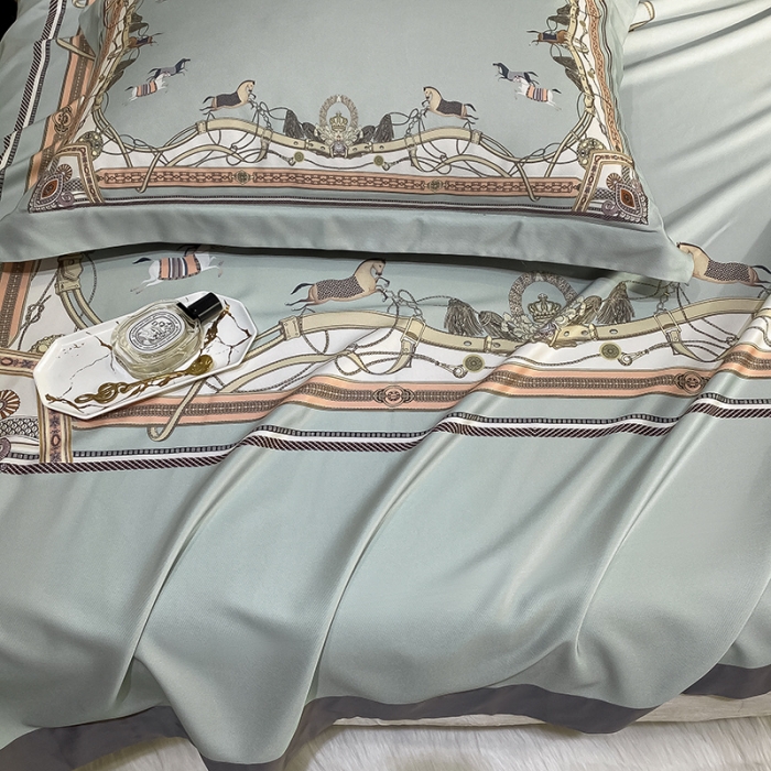 91家纺网 家纺一手货源 找家纺 眠帛家居 2021新款数码竹语天丝凉席三件套 克莱拉