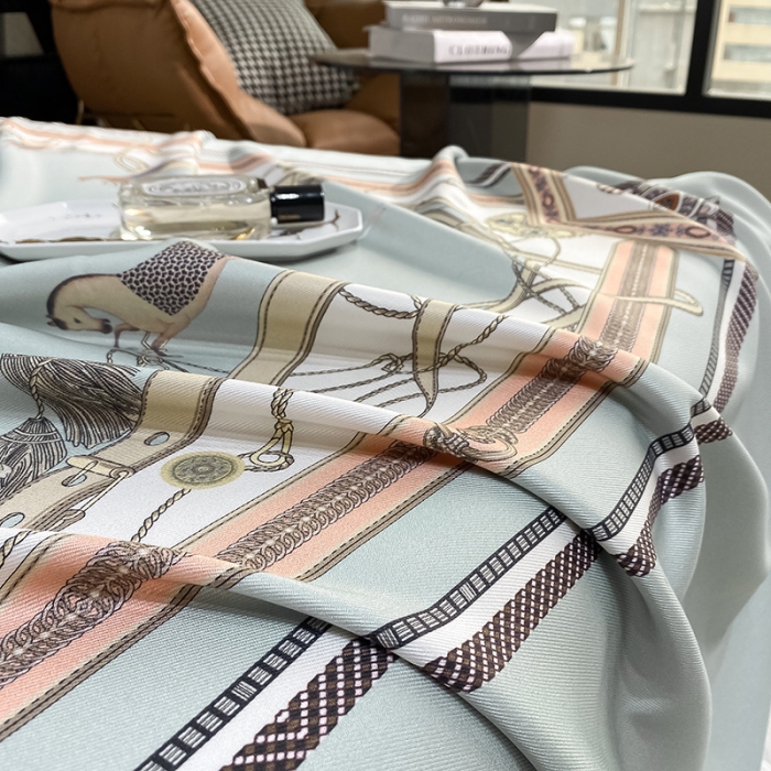 91家纺网 家纺一手货源 找家纺 眠帛家居 2021新款数码竹语天丝凉席三件套 克莱拉