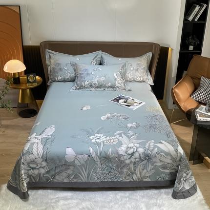 眠帛家居 2021新款数码竹语天丝凉席三件套 鸟语花香