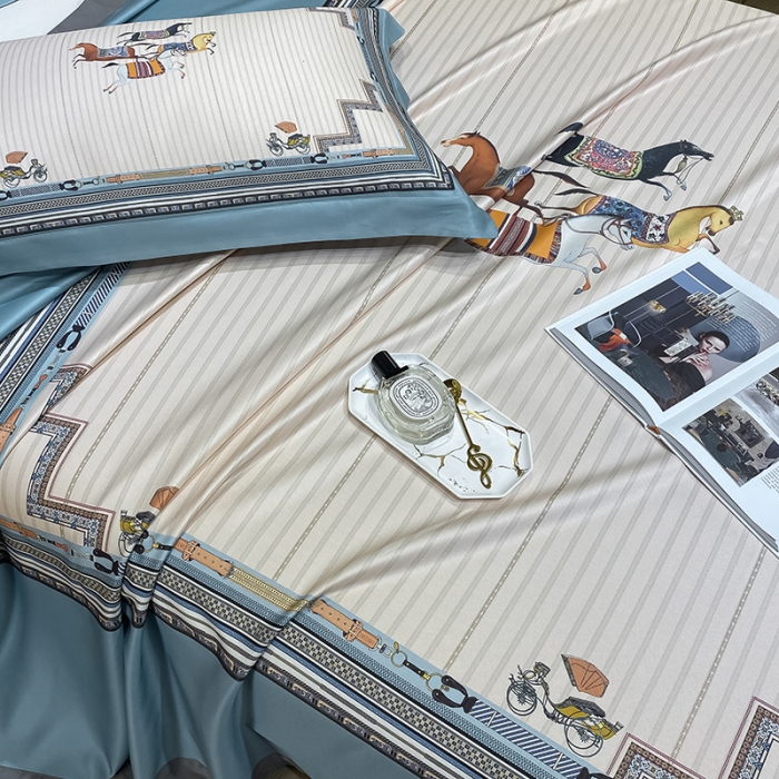 91家纺网 家纺一手货源 找家纺 眠帛家居 2021新款数码竹语天丝凉席三件套 绅品