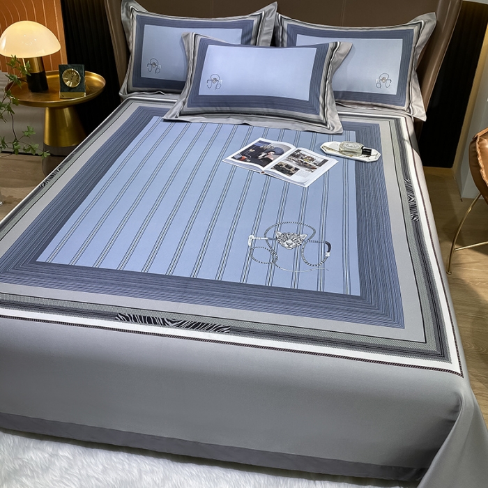 91家纺网 家纺一手货源 找家纺 眠帛家居 2021新款数码竹语天丝凉席三件套 雅致