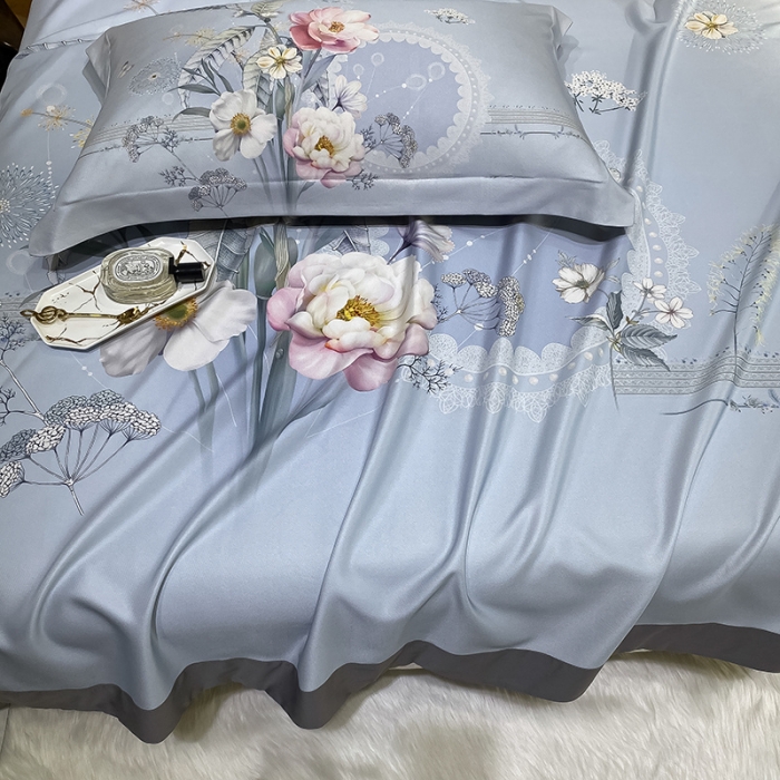 91家纺网 家纺一手货源 找家纺 眠帛家居 2021新款数码竹语天丝凉席三件套 伊人