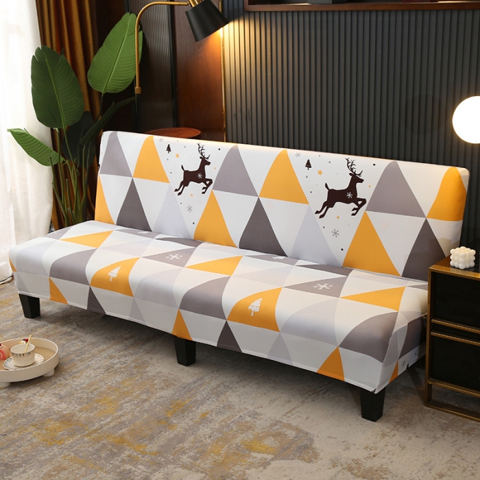 91家纺网 家纺一手货源 找家纺 雅竹 牛奶丝印花沙发床套（无裙边）北欧鹿