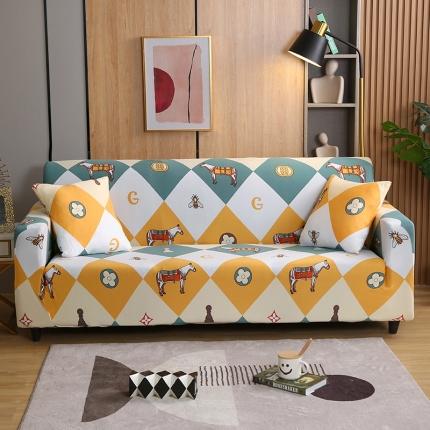 91家纺网 家纺一手货源 找家纺 雅竹 牛奶丝印花沙发套 马赛