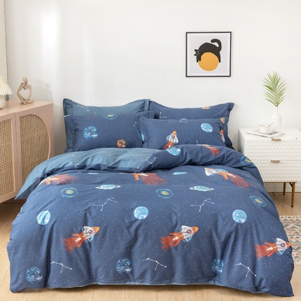 91家纺网 家纺一手货源 找家纺 （总）时尚星空系列全棉13372四件套（加老板微信有会员价）