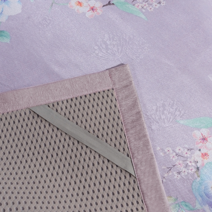 91家纺网 家纺一手货源 找家纺 安哆啦 2021新款全棉宽边冰丝席三件套 百合紫