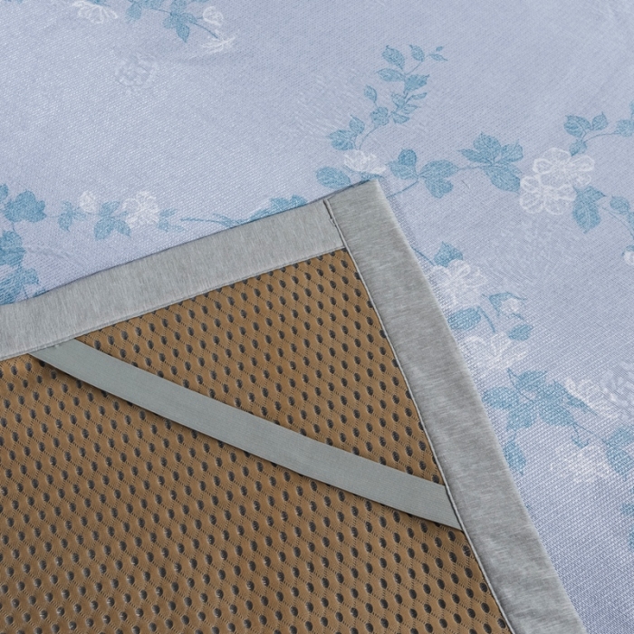 91家纺网 家纺一手货源 找家纺 安哆啦 2021新款全棉宽边冰丝席三件套 含笑兰花