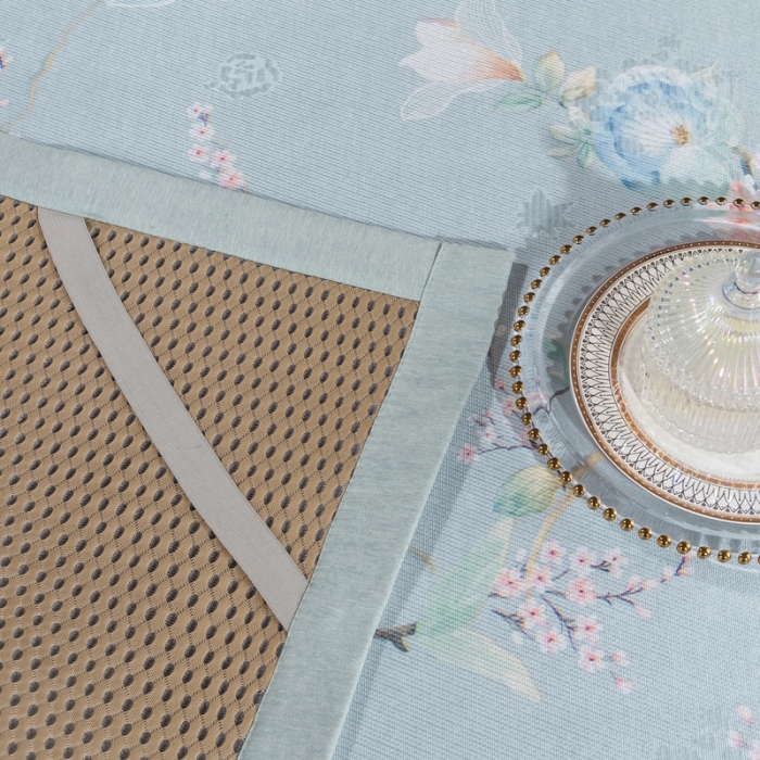 91家纺网 家纺一手货源 找家纺 安哆啦 2021新款全棉宽边冰丝席三件套 百合兰