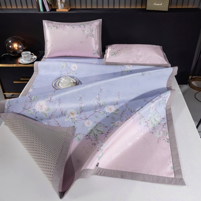 91家纺网 家纺一手货源 找家纺 （总）安哆啦 2021新款全棉宽边冰丝席三件套