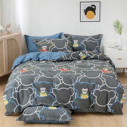 91家纺网 家纺一手货源 找家纺 星期三 2021新款5月新花型全棉四件套（加老板微信有会员价） 太空熊