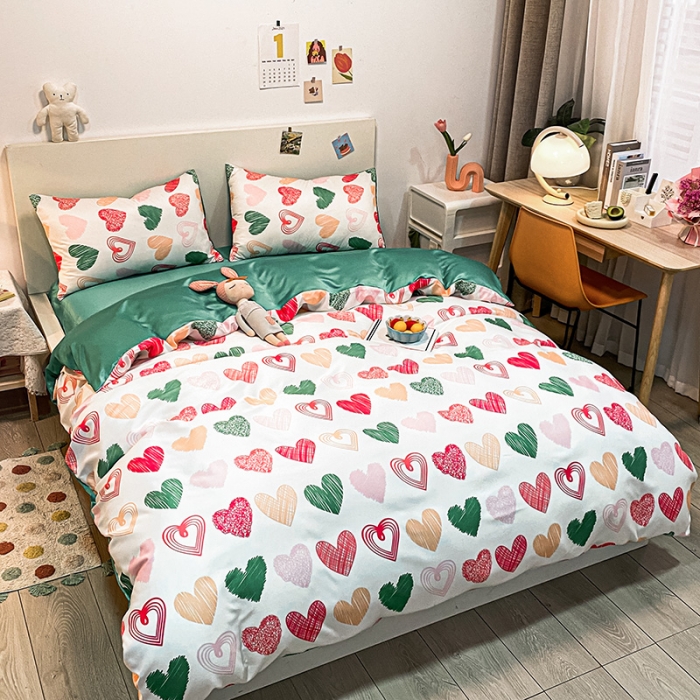 91家纺网 家纺一手货源 找家纺 （总）琪格格纺织 2022新款水洗真丝印花四件套