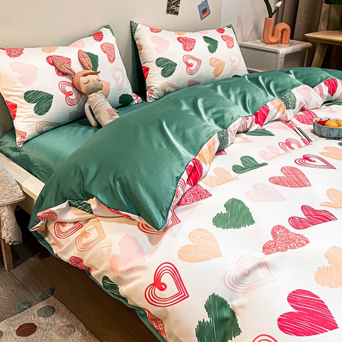 91家纺网 家纺一手货源 找家纺 （总）琪格格纺织 2022新款水洗真丝印花四件套