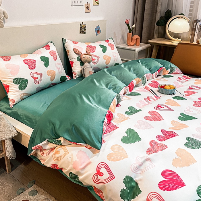 91家纺网 家纺一手货源 找家纺 （总）琪格格纺织 2022新款水洗真丝印花四件套