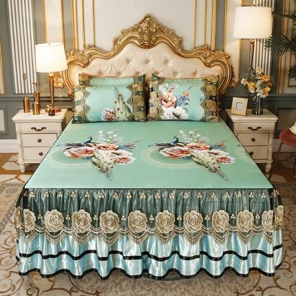 91家纺网 家纺一手货源 找家纺 瑞宝 2025新款欧式印花单凉席 恋人