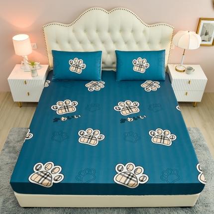 91家纺网 家纺一手货源 找家纺 同田 2023新款大版冰丝床笠凉席三件套空调软席 小脚丫