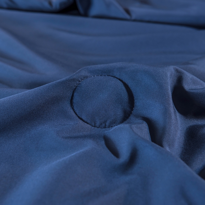 91家纺网 家纺一手货源 找家纺 骏腾 2022新款水洗冰丝夏被四件套水洗真丝天丝艾莎-深海蓝