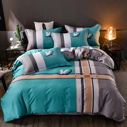 91家纺网 家纺一手货源 找家纺 润淳 2025全棉13372大版印花四件套纯棉 青春记忆