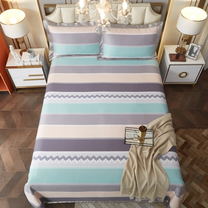 91家纺网 家纺一手货源 找家纺 威克凯丽 2023新款竹语天丝软凉席 阿希莉-蓝