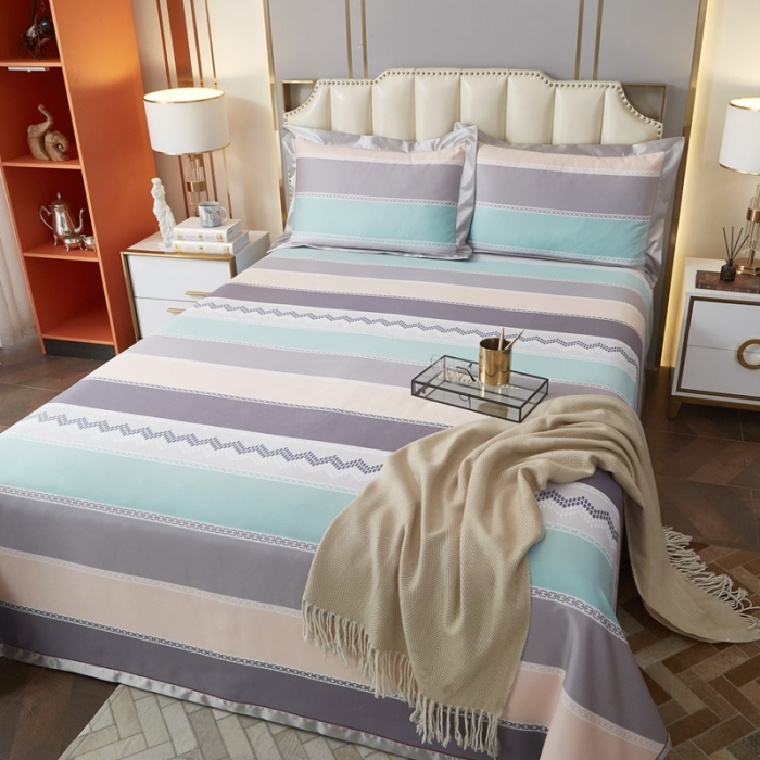 91家纺网 家纺一手货源 找家纺 威克凯丽 2023新款竹语天丝软凉席 阿希莉-蓝