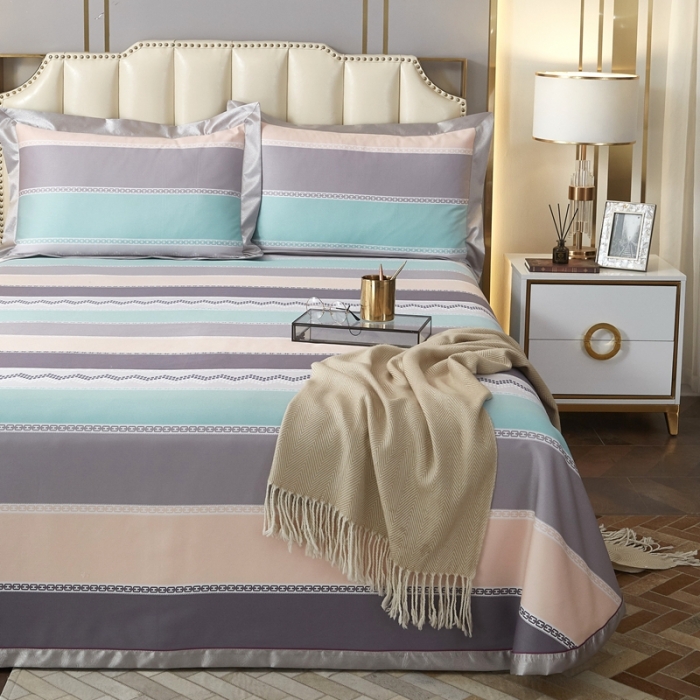 91家纺网 家纺一手货源 找家纺 威克凯丽 2023新款竹语天丝软凉席 阿希莉-蓝