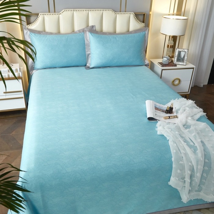 91家纺网 家纺一手货源 找家纺 威克凯丽 2023新款竹语天丝软凉席 千里江山-天青