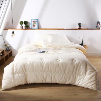 91家纺网 家纺一手货源 找家纺 尊妙原棉不染全棉大豆空调被春秋被四件被子被芯不染本色