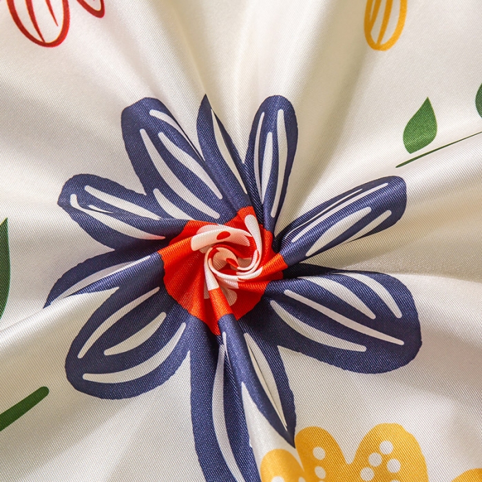 91家纺网 家纺一手货源 找家纺 琪格格 2022新款大版印花凉感冰丝席三件套 幸福花