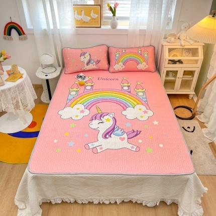 （总）金爱家 2021新款卡通乳胶凉席三件套