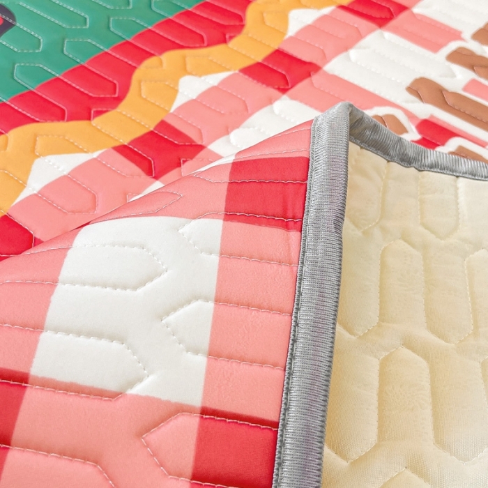 91家纺网 家纺一手货源 找家纺 金爱家 2021新款卡通乳胶凉席三件套 甜蜜女孩