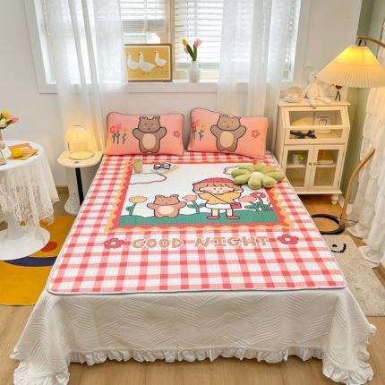 金爱家 2021新款卡通乳胶凉席三件套 甜蜜女孩