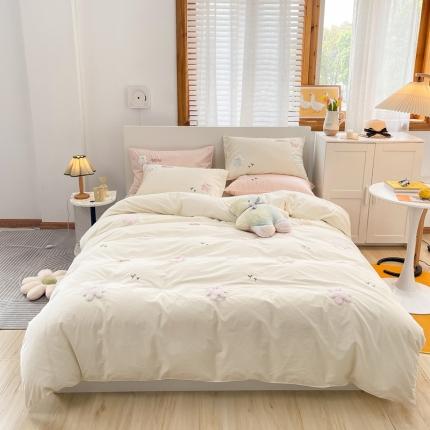 91家纺网 家纺一手货源 找家纺 （总）嗨购 2021新款水洗棉小熊四件套