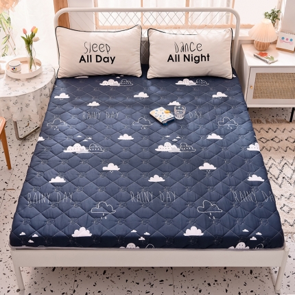 91家纺网 家纺一手货源 找家纺 寐珂 2025新款全棉大豆纤维床垫厚款可定制   漫步云端