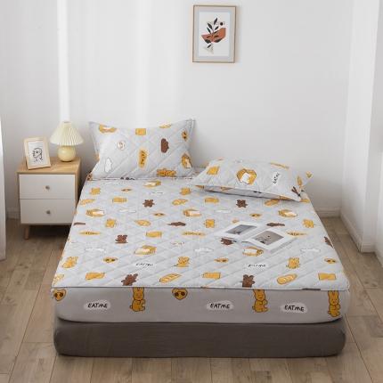 91家纺网 家纺一手货源 找家纺 小米笠 2021新款亲肤磨毛夹棉床笠 甜心饼干