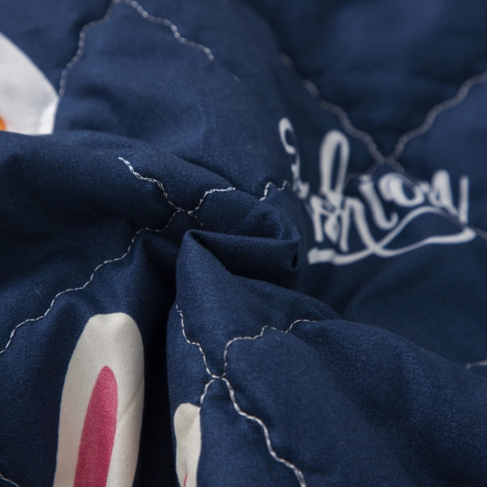 91家纺网 家纺一手货源 找家纺 小米笠 2021新款亲肤磨毛夹棉床笠 萌萌小兔