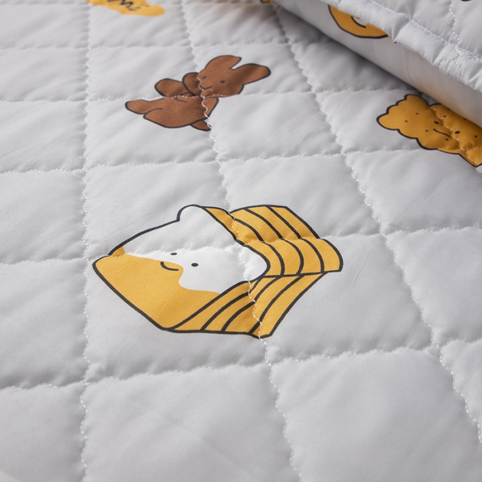 91家纺网 家纺一手货源 找家纺 小米笠 2021新款亲肤磨毛夹棉床笠 甜心饼干