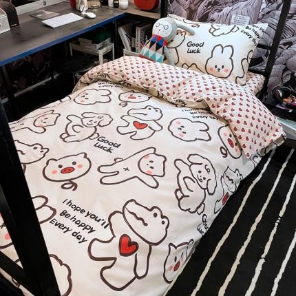 91家纺网 家纺一手货源 找家纺 （总）HL原创 2021新款学生宿舍四件套