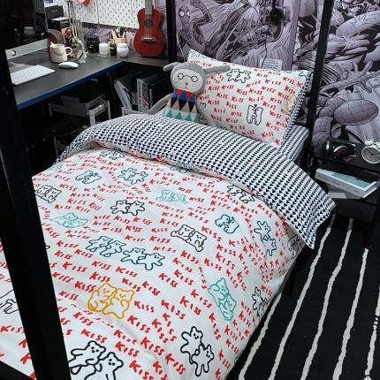 91家纺网 家纺一手货源 找家纺 HL原创 2021新款学生宿舍四件套 好朋友