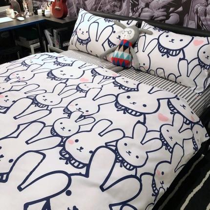 91家纺网 家纺一手货源 找家纺 HL原创 2021新款INS风四件套 乖乖兔