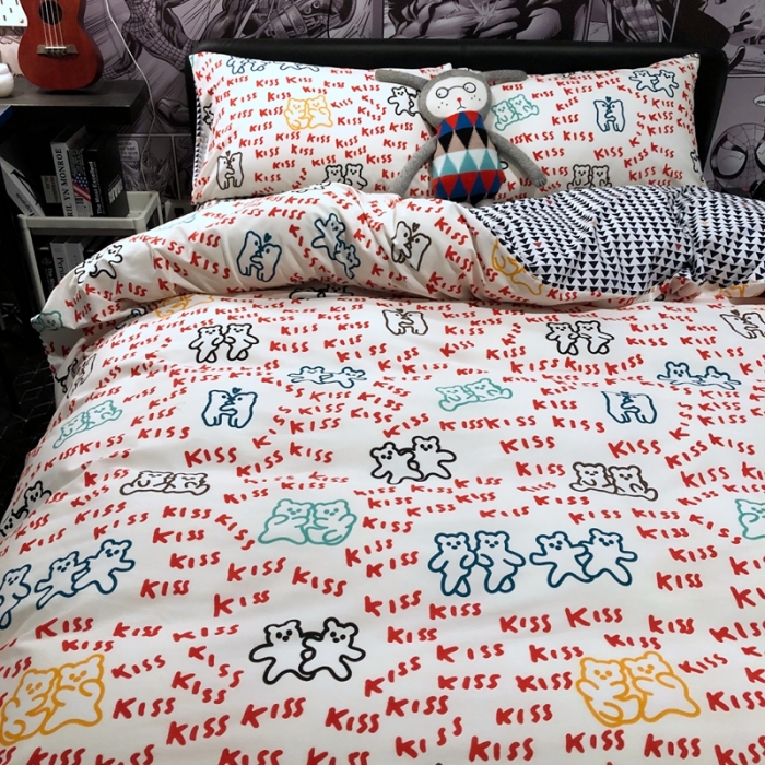 91家纺网 家纺一手货源 找家纺 HL原创 2021新款INS风四件套 好朋友