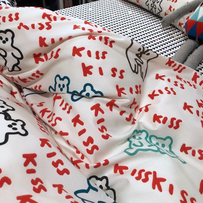 91家纺网 家纺一手货源 找家纺 HL原创 2021新款INS风四件套 好朋友