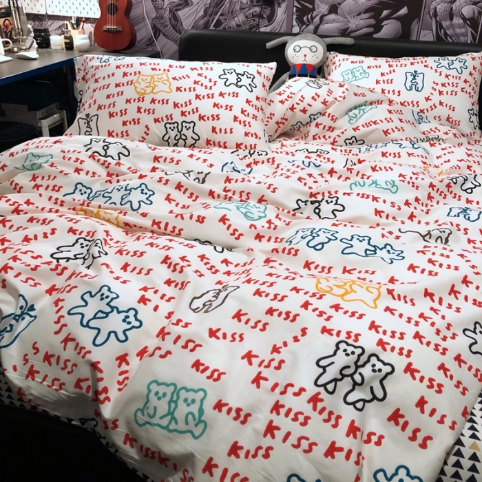 91家纺网 家纺一手货源 找家纺 HL原创 2021新款INS风四件套 好朋友