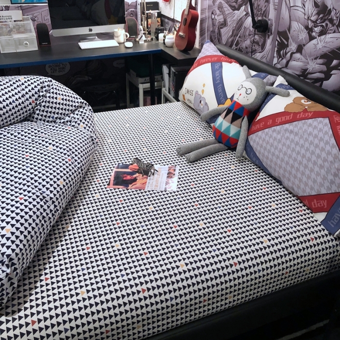 91家纺网 家纺一手货源 找家纺 HL原创 2021新款INS风四件套 花花熊