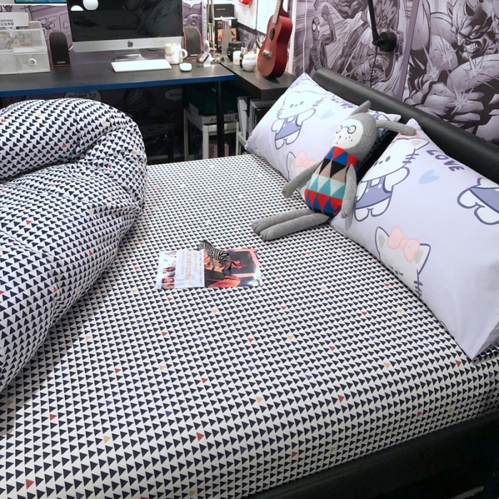 91家纺网 家纺一手货源 找家纺 HL原创 2021新款INS风四件套 可爱猫