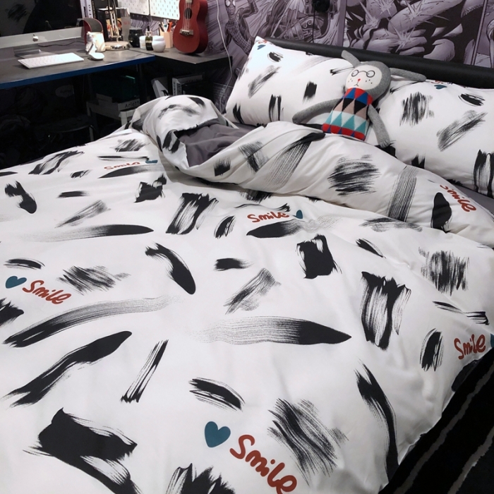 91家纺网 家纺一手货源 找家纺 HL原创 2021新款INS风四件套 酷酷