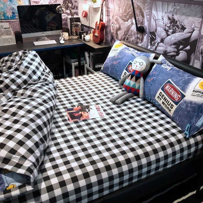 91家纺网 家纺一手货源 找家纺 HL原创 2021新款INS风四件套 酷酷牛仔