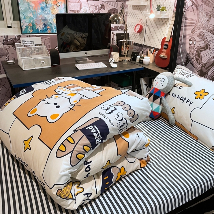 91家纺网 家纺一手货源 找家纺 HL原创 2021新款学生宿舍四件套 小美好