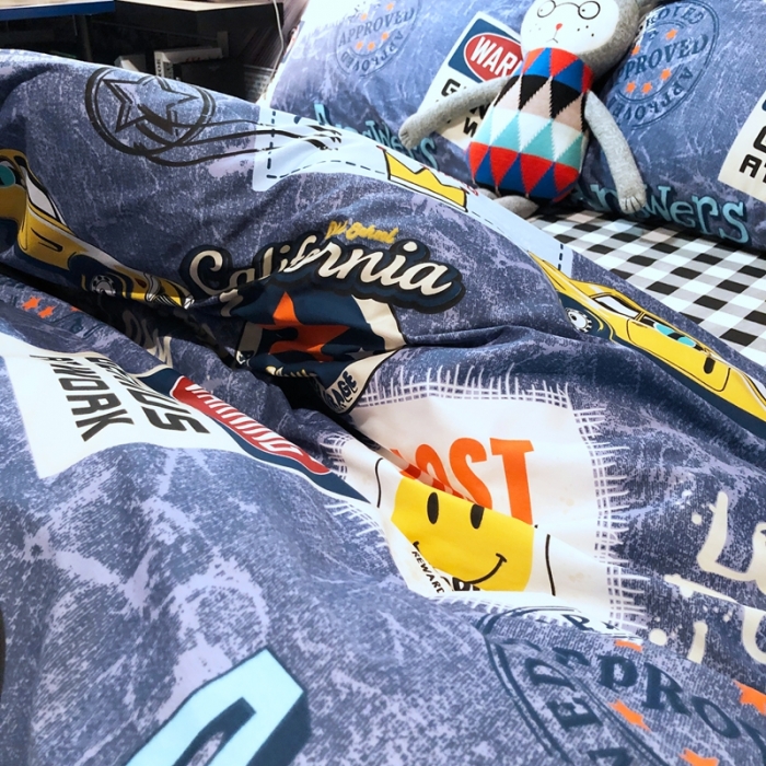 91家纺网 家纺一手货源 找家纺 HL原创 2021新款INS风四件套 酷酷牛仔