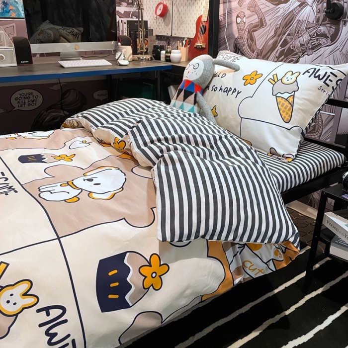 91家纺网 家纺一手货源 找家纺 HL原创 2021新款学生宿舍四件套 小美好